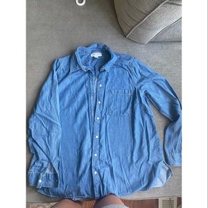 Denim maternity button shirt